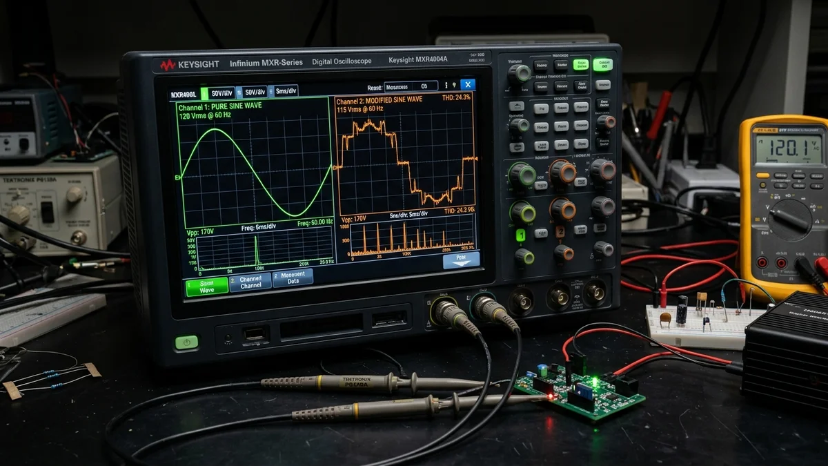 Pure Sine Wave vs Modified Sine Wave: Harmonic Distortion, Motor Heat & Electronics Safety